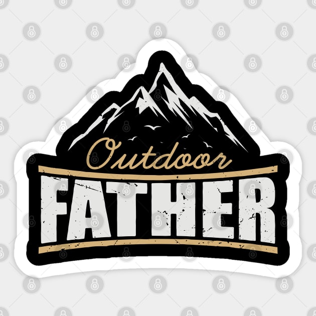 Mountain Camping Outdoor Father Gift for Dad Sticker by AmineDesigns